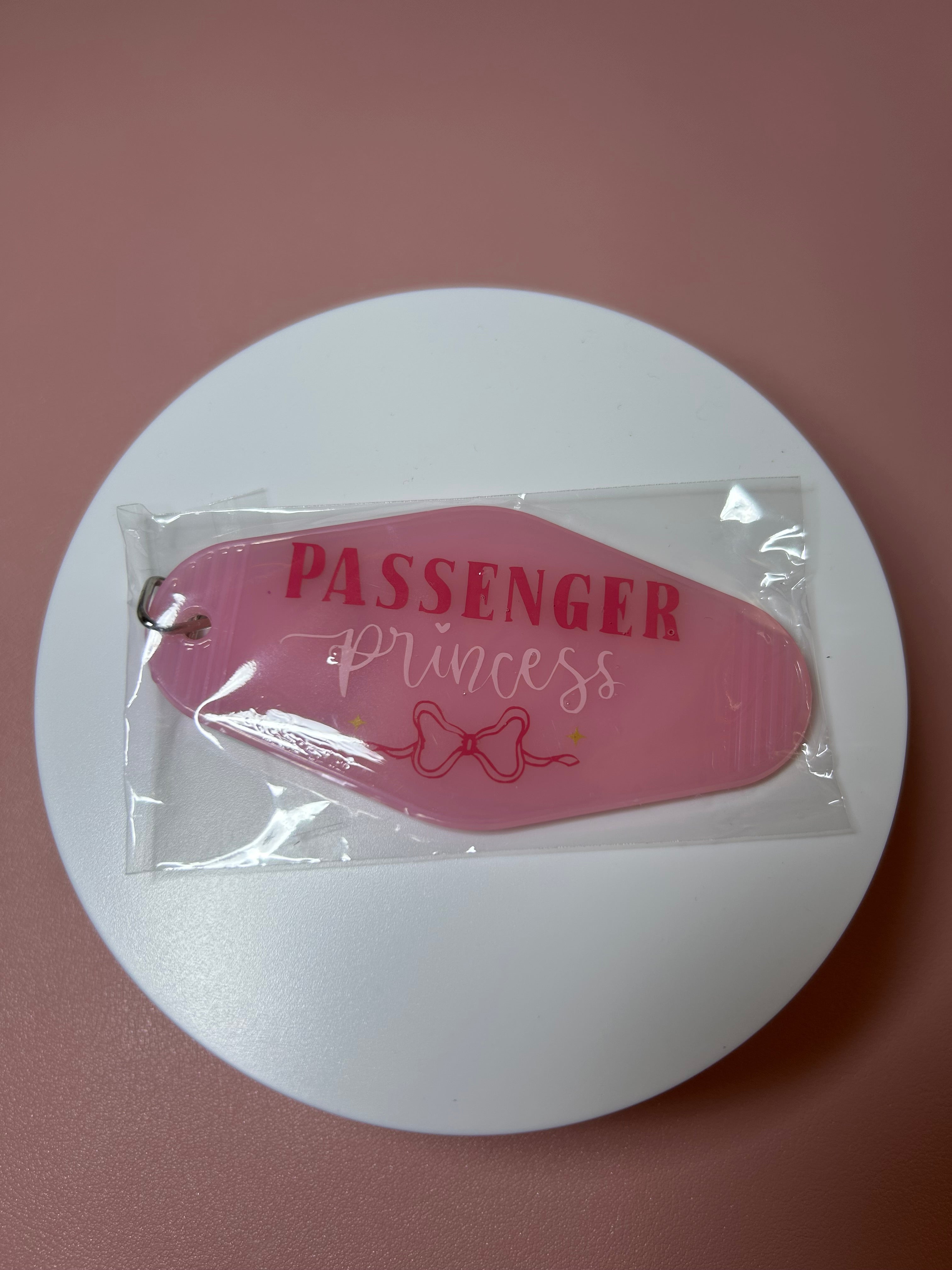 single sided motel keychain
