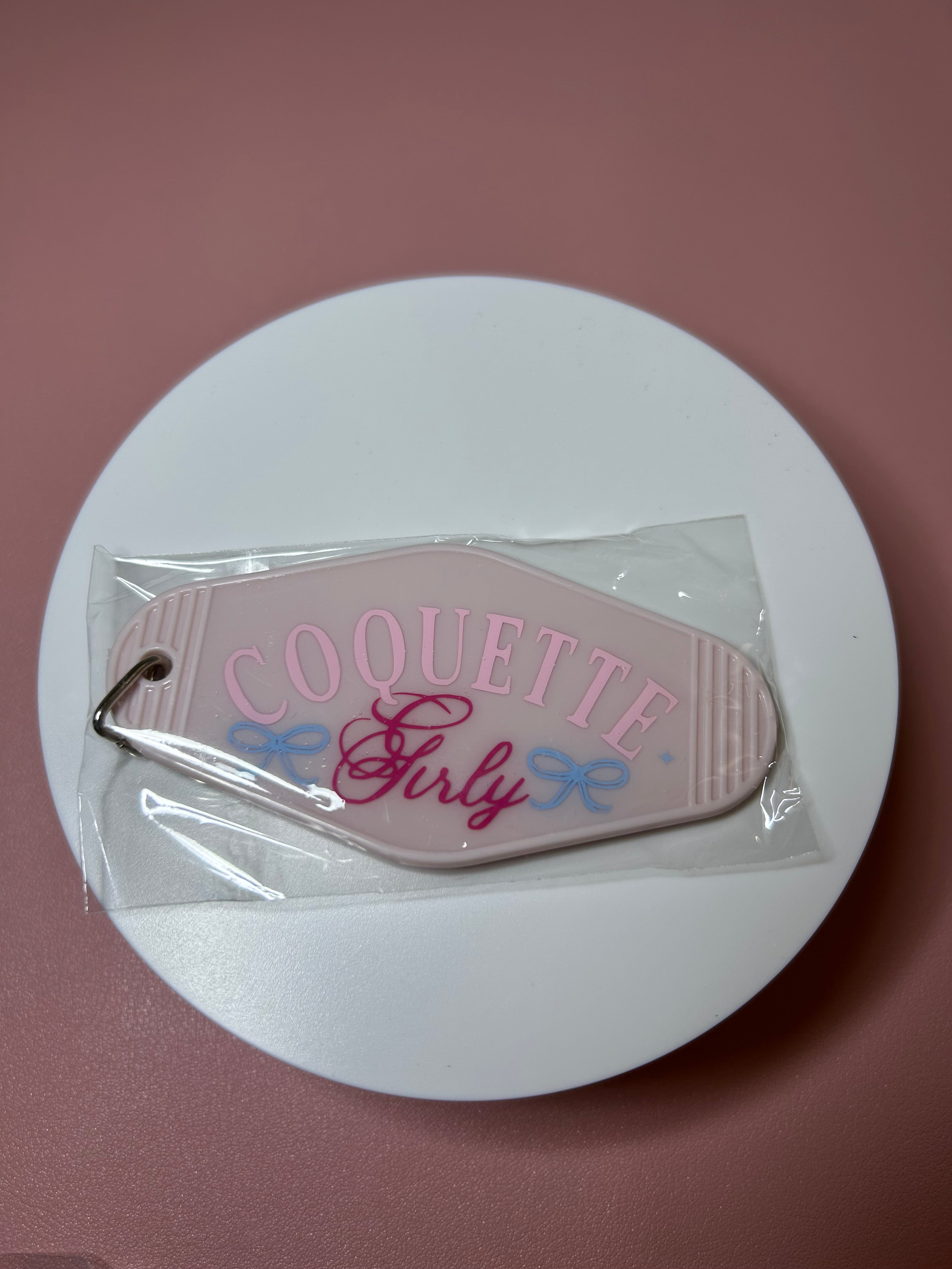 single sided motel keychain