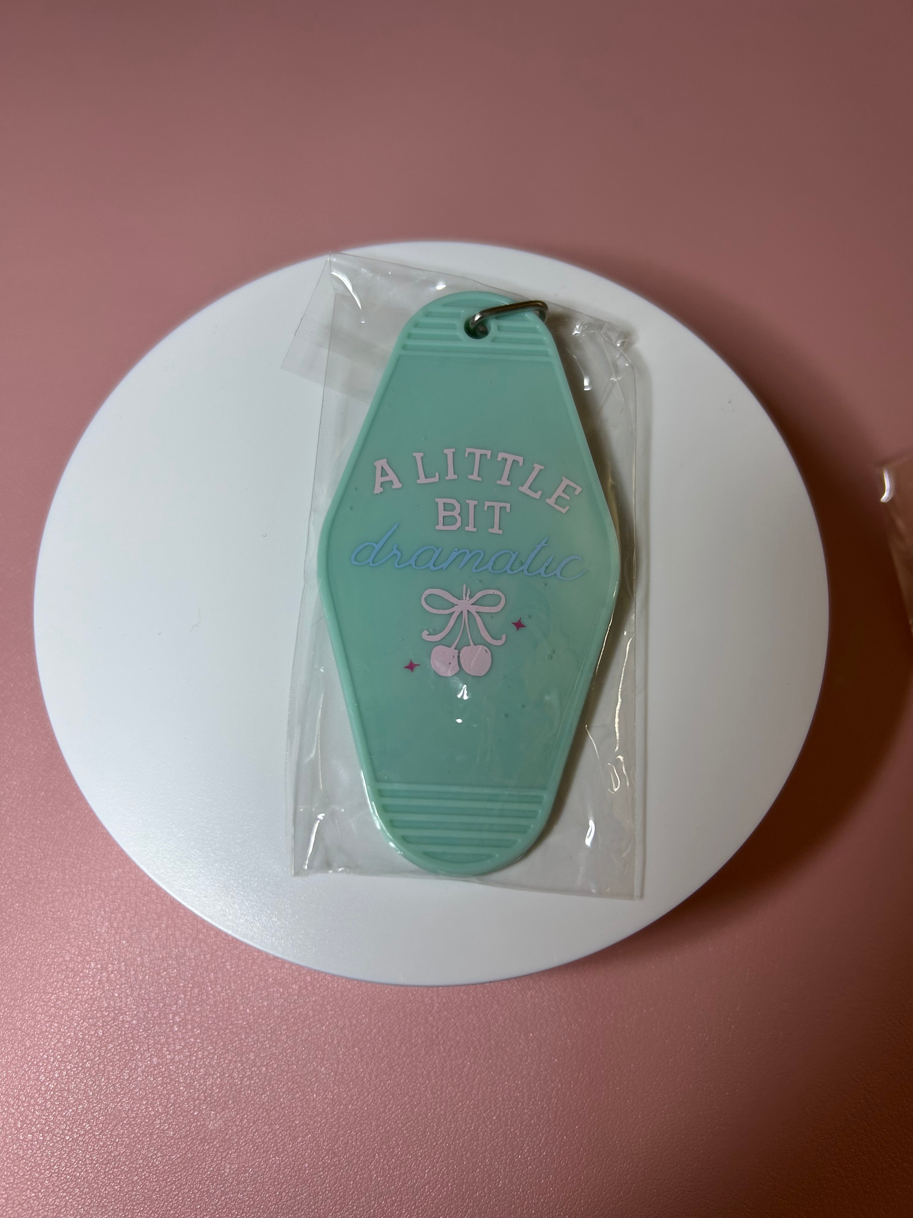 single sided motel keychain