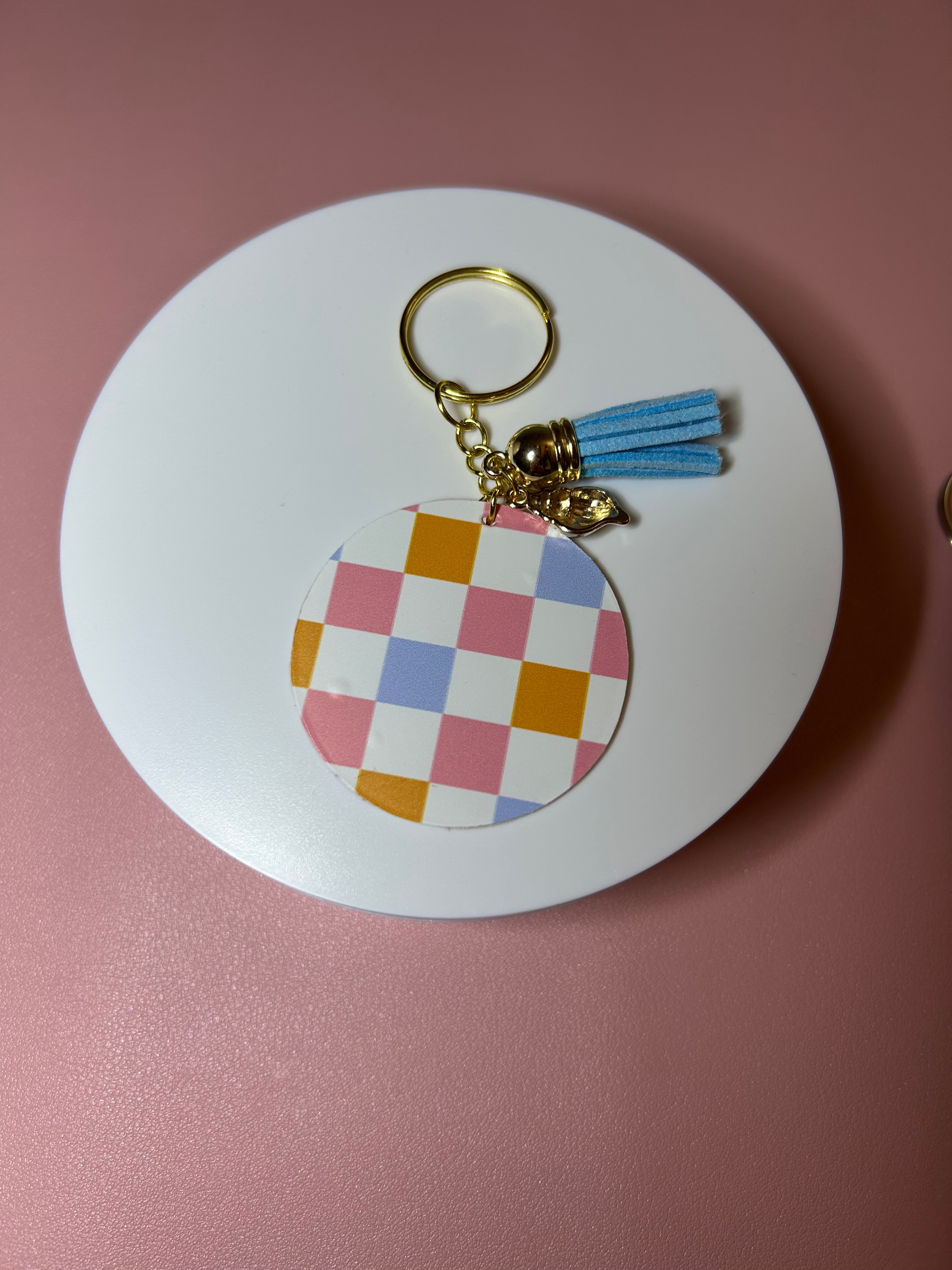 round keychains with charms
