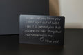 Engraved affirmation/ love cards